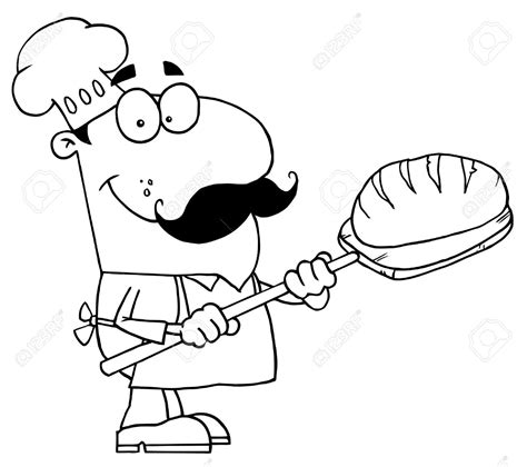 clipart of a baker|baker clip art black and white.